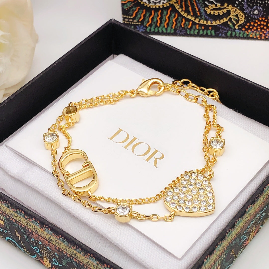 Dior Petit CD Heart Diamond Bracelet