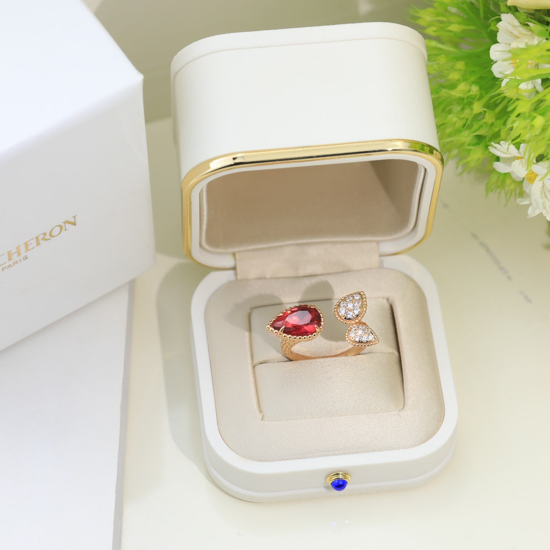 Serpent Boheme Moissanite Ring - 18K White Gold