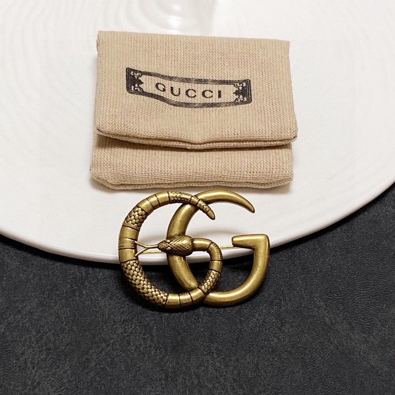 Gucci Double G Snake Brooch