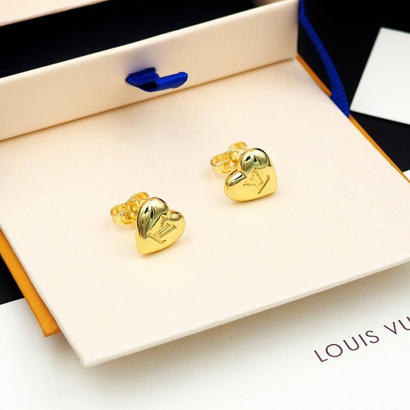 Louis Vuitton Heart Earrings - 18K Gold