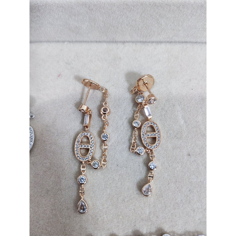 Hermes Chaine D'ancre Chaos Diamond Earrings