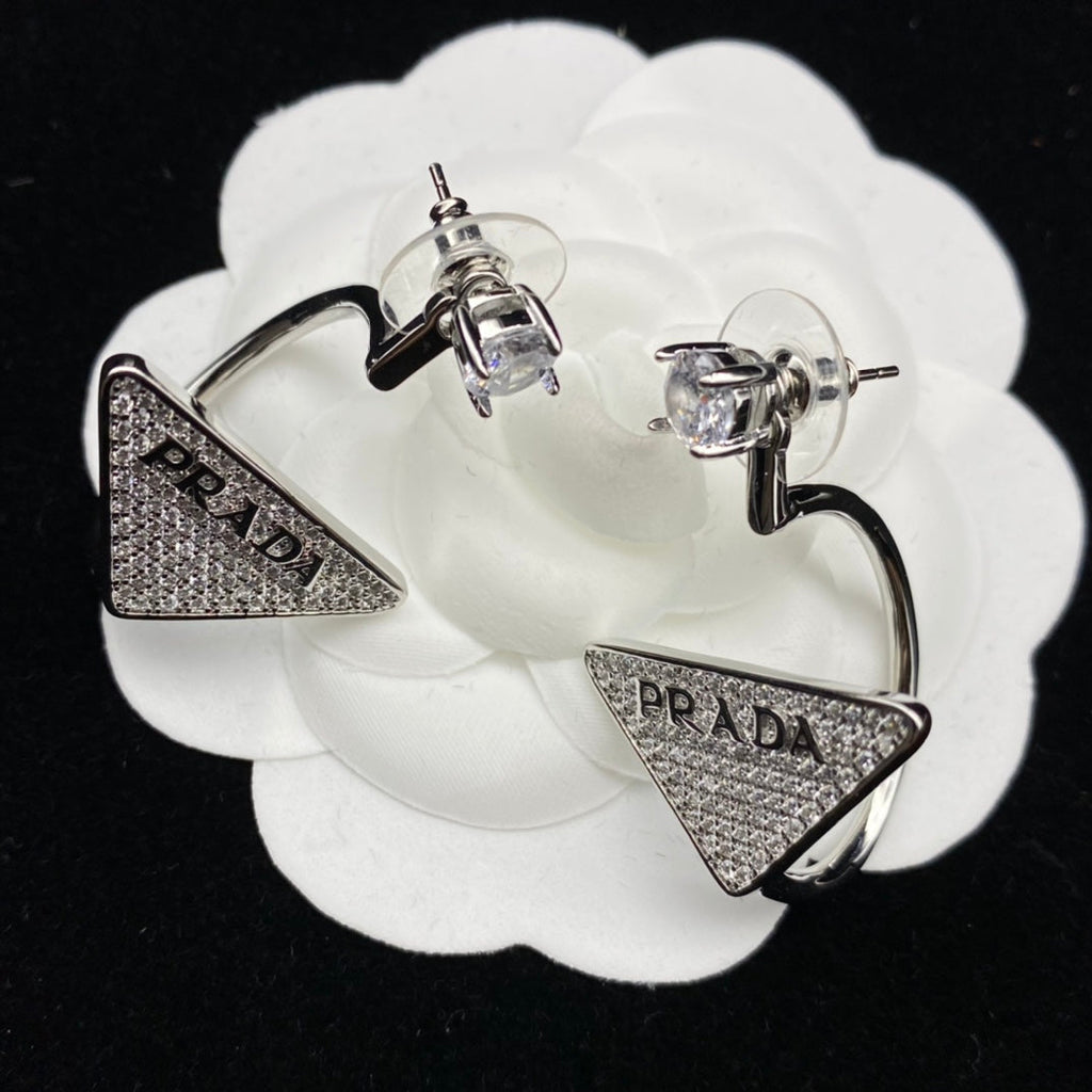Diamond Earrings - 18K White Gold