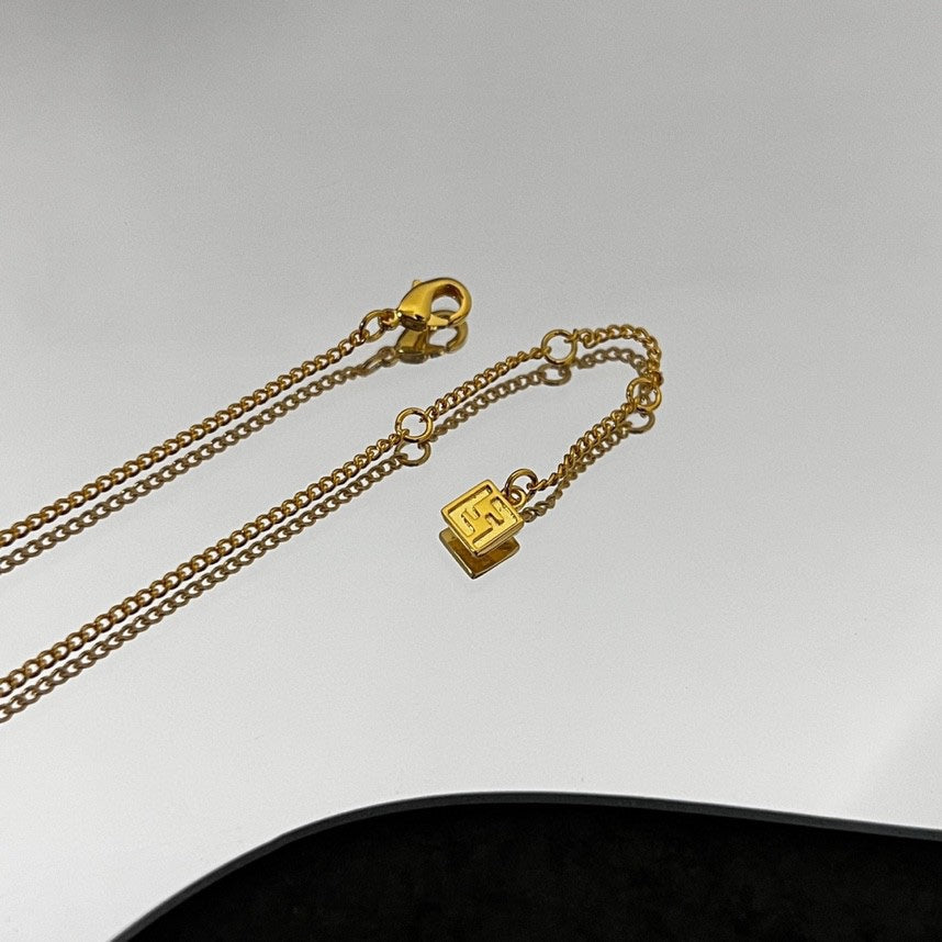 Fendi Forever Pink Necklace - 18K Gold