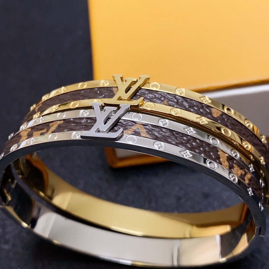 Louis Vuitton Leather Vintage Bracelet