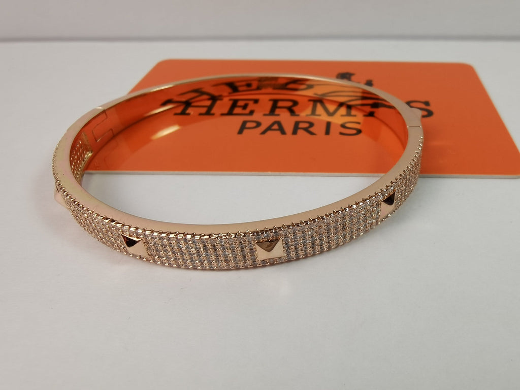 Hermes Collier De Chien Diamond Bracelet - 18K Gold