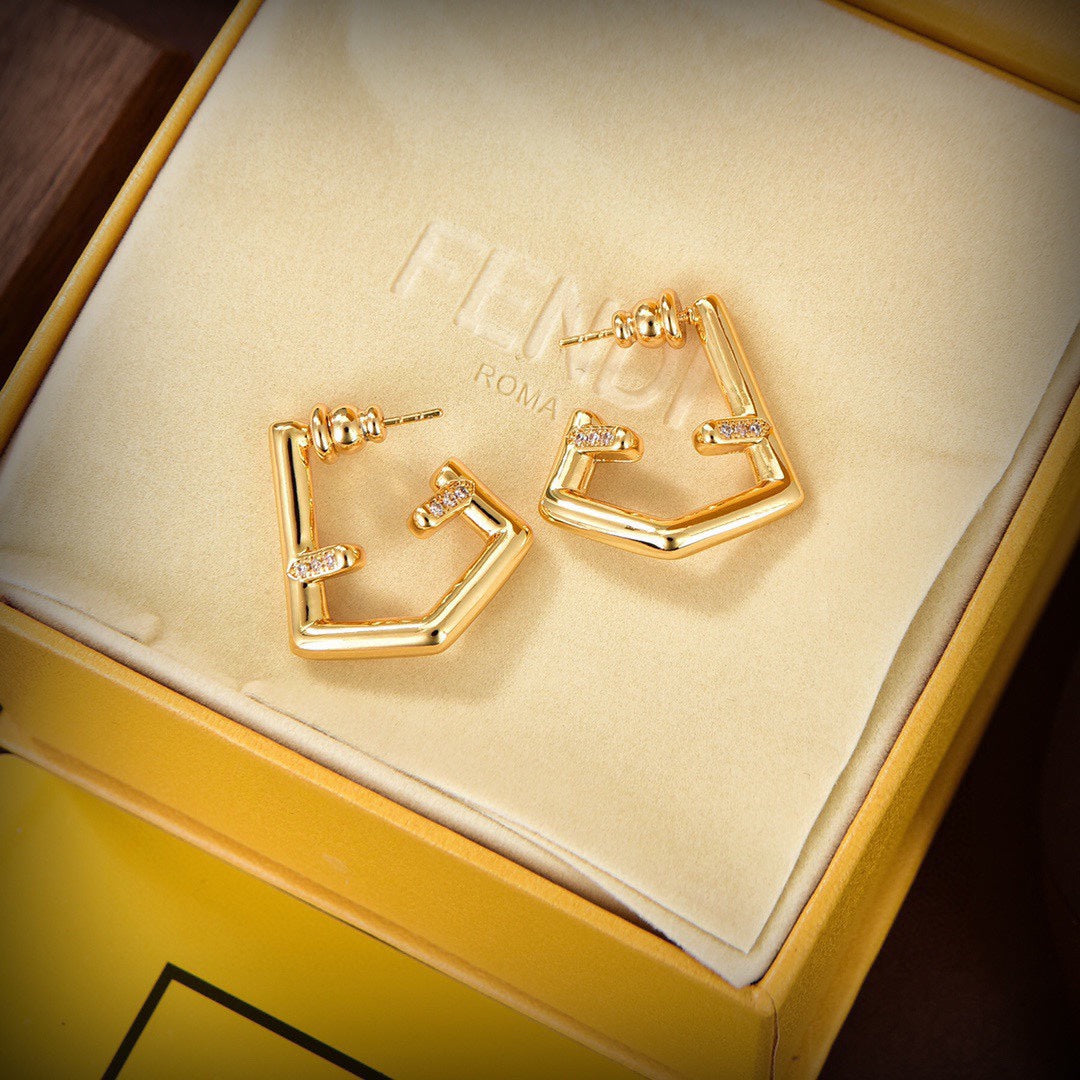 Fendi First Earrings - 18K Yellow Gold