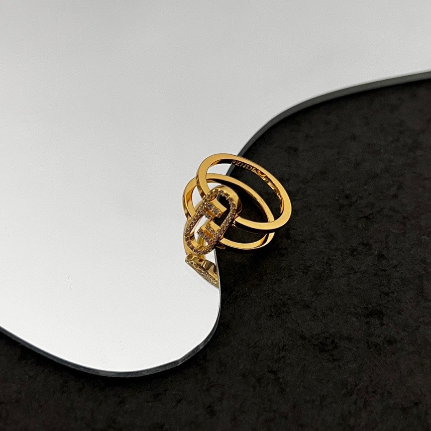 Fendi OLock Ring - 18K Yellow Gold