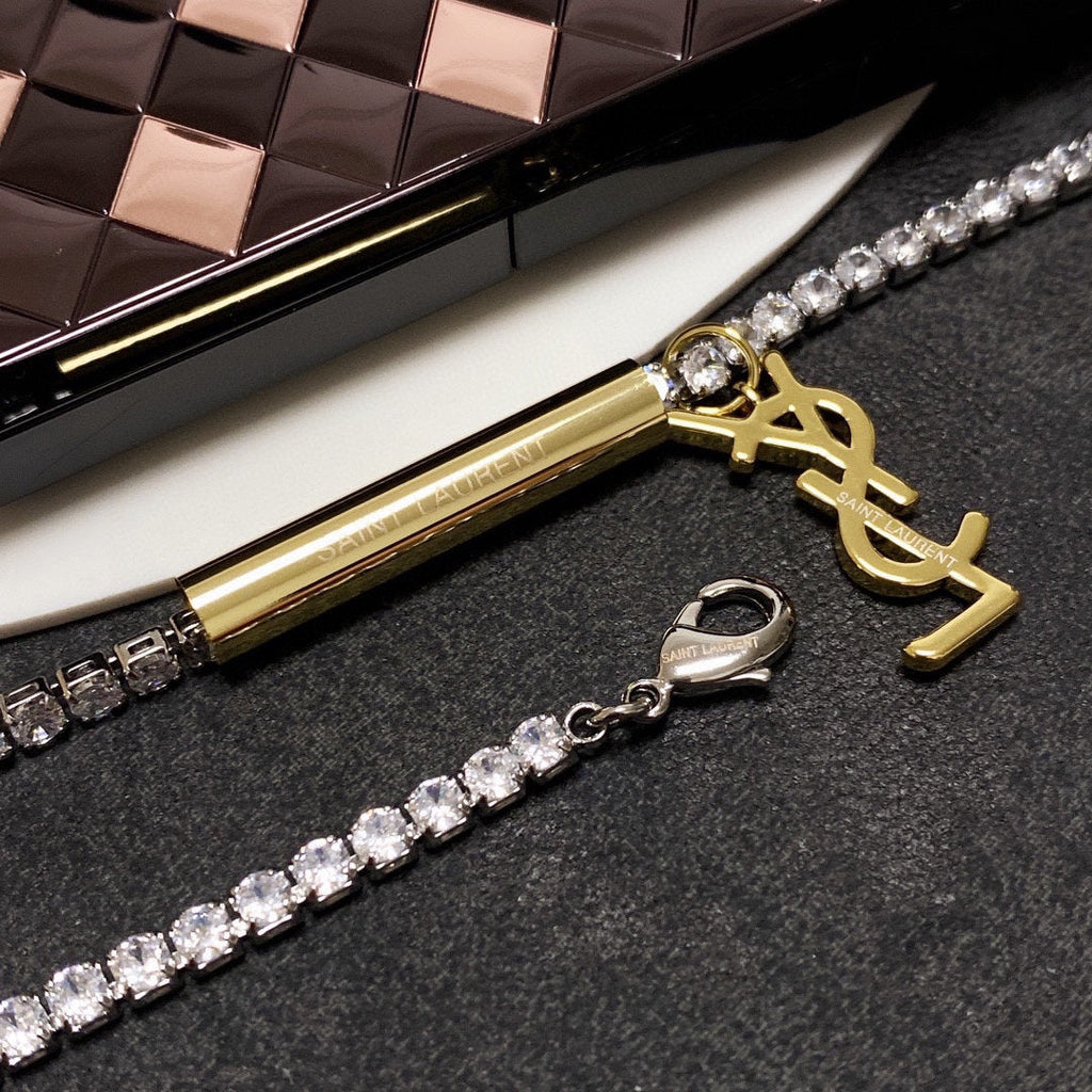 YSL Chain Diamond Necklace