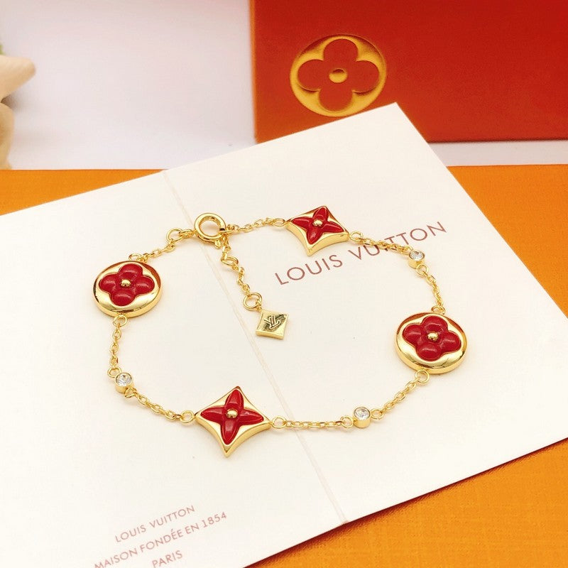 Louis Vuitton Blossom Red Flower Bracelet