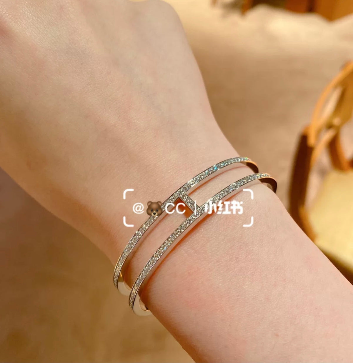 Hermes Ever Chain d'Ancre Cuff Diamond Bracelet - 18K Gold