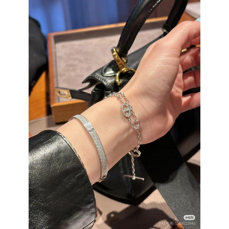 Hermes Chaine D'ancre Chaos Diamond Earrings
