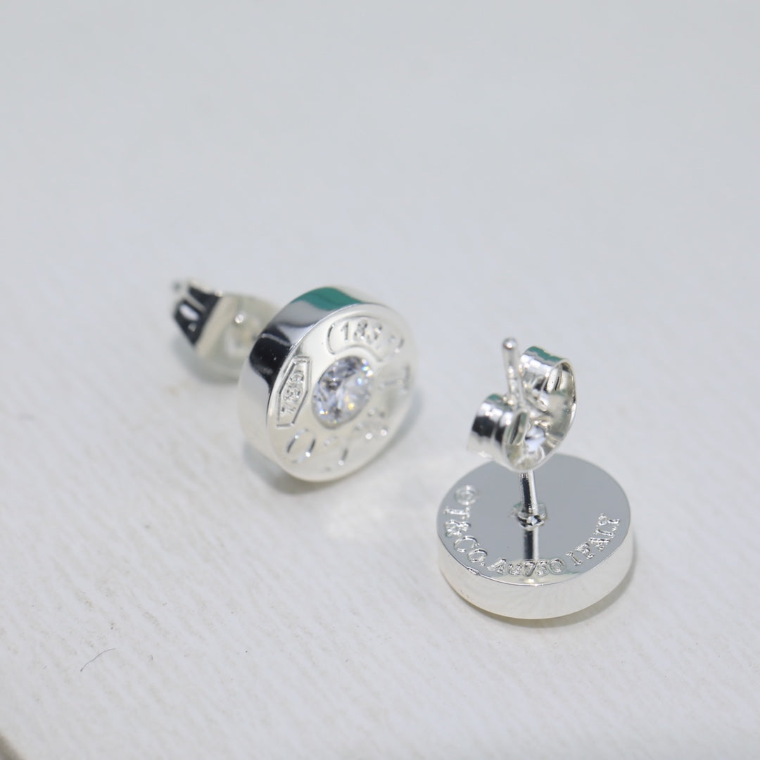 Tiffany 1837 Diamond Earrings - 18K White Gold