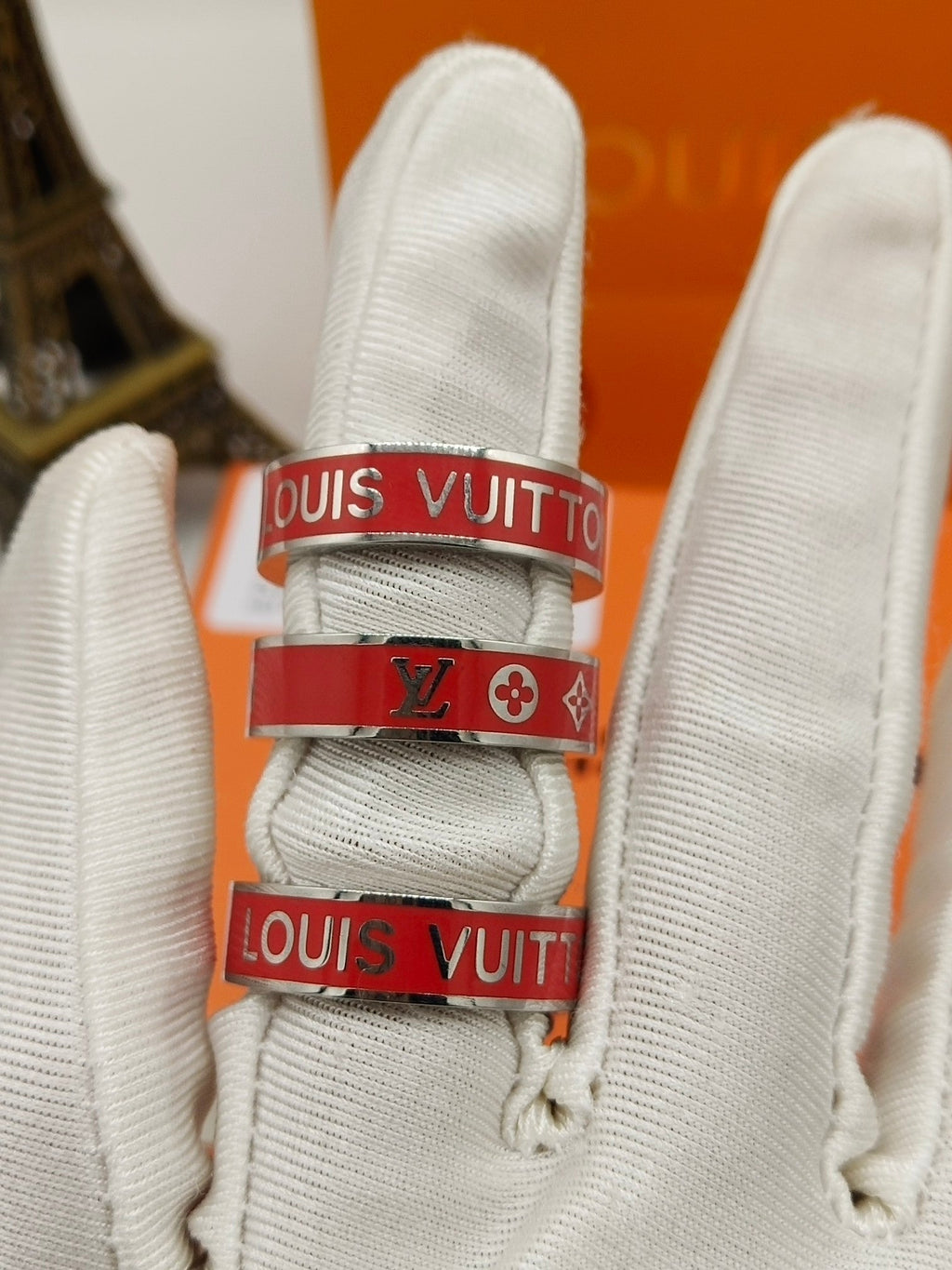 Louis Vuitton Red Ring - 18K White Gold