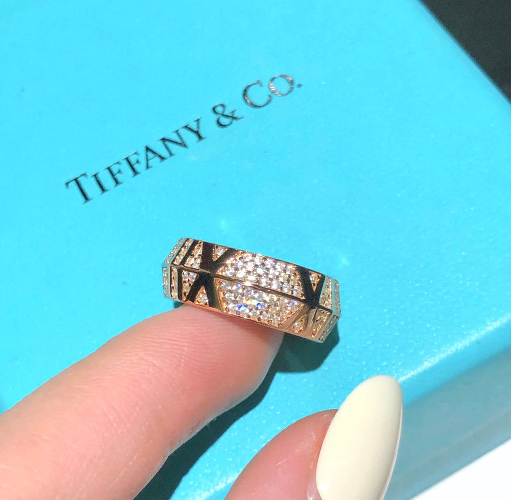 Tiffany Atlas x Closed Wide Ring - 18K Rose Gold