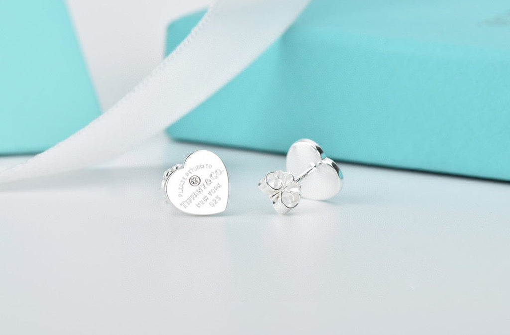 Return to Tiffany Heart Earrings - 18K White Gold