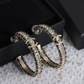 Chanel Leather Chain Earrings - 18K Yellow Gold