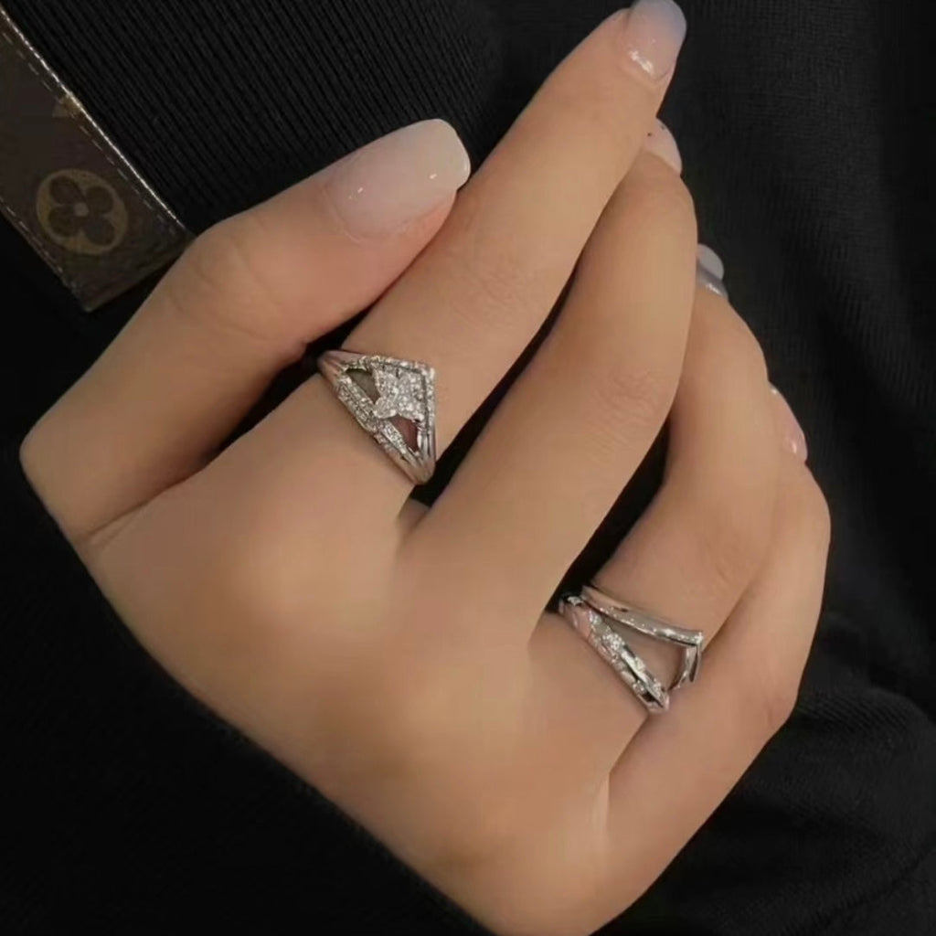 Louis Vuitton Damier Diamond Ring - 18K White Gold