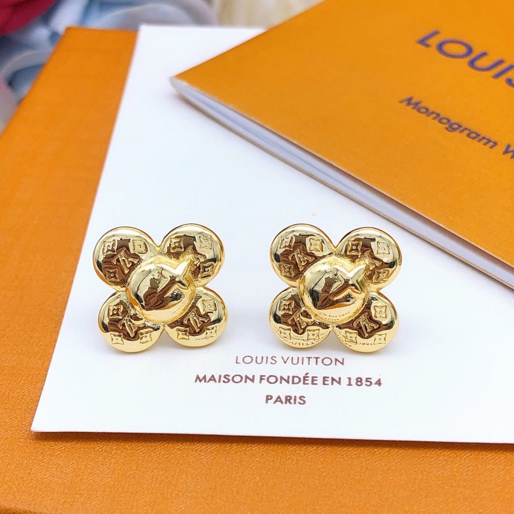 Louis Vuitton Vivienne Earrings - 18K Gold
