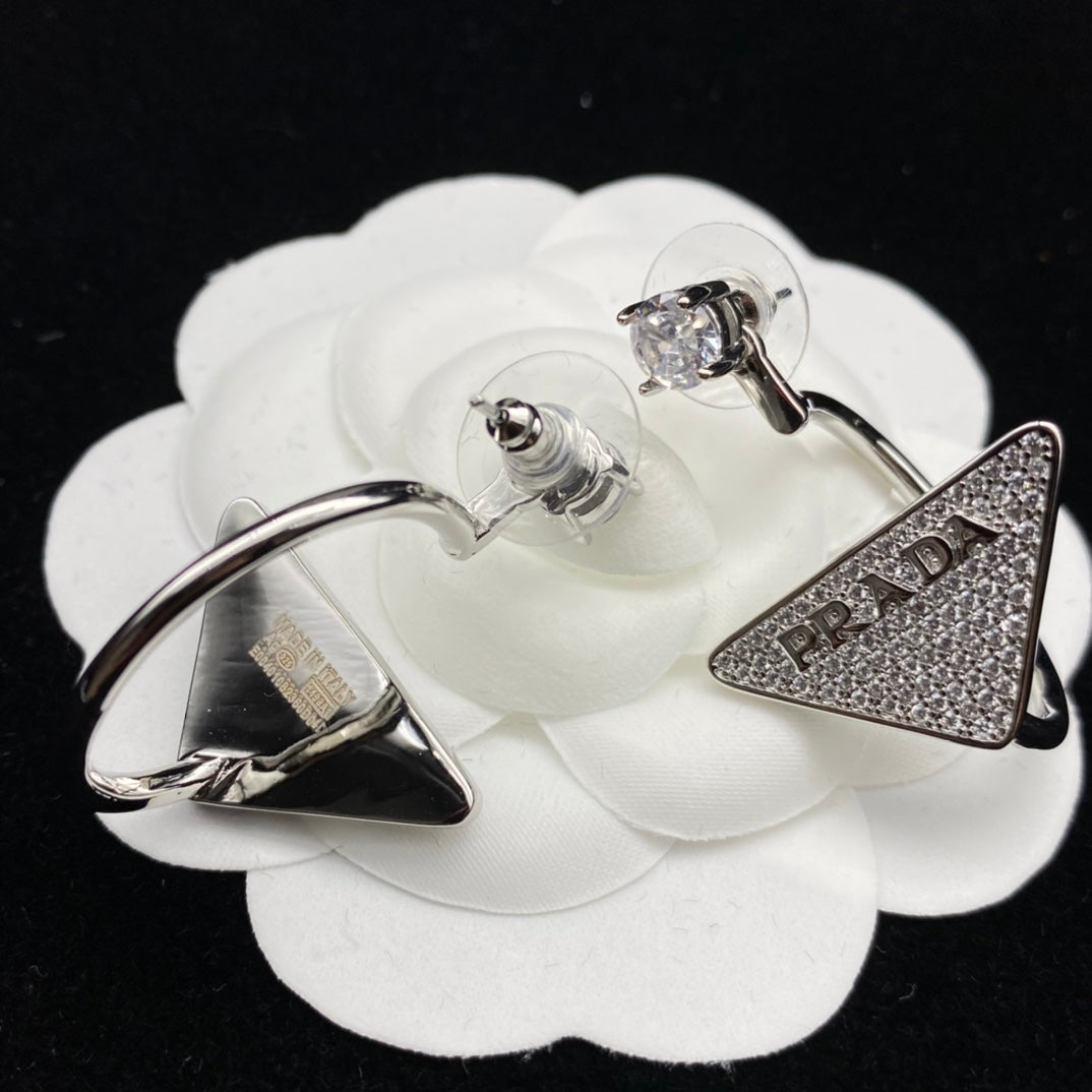 Diamond Earrings - 18K White Gold