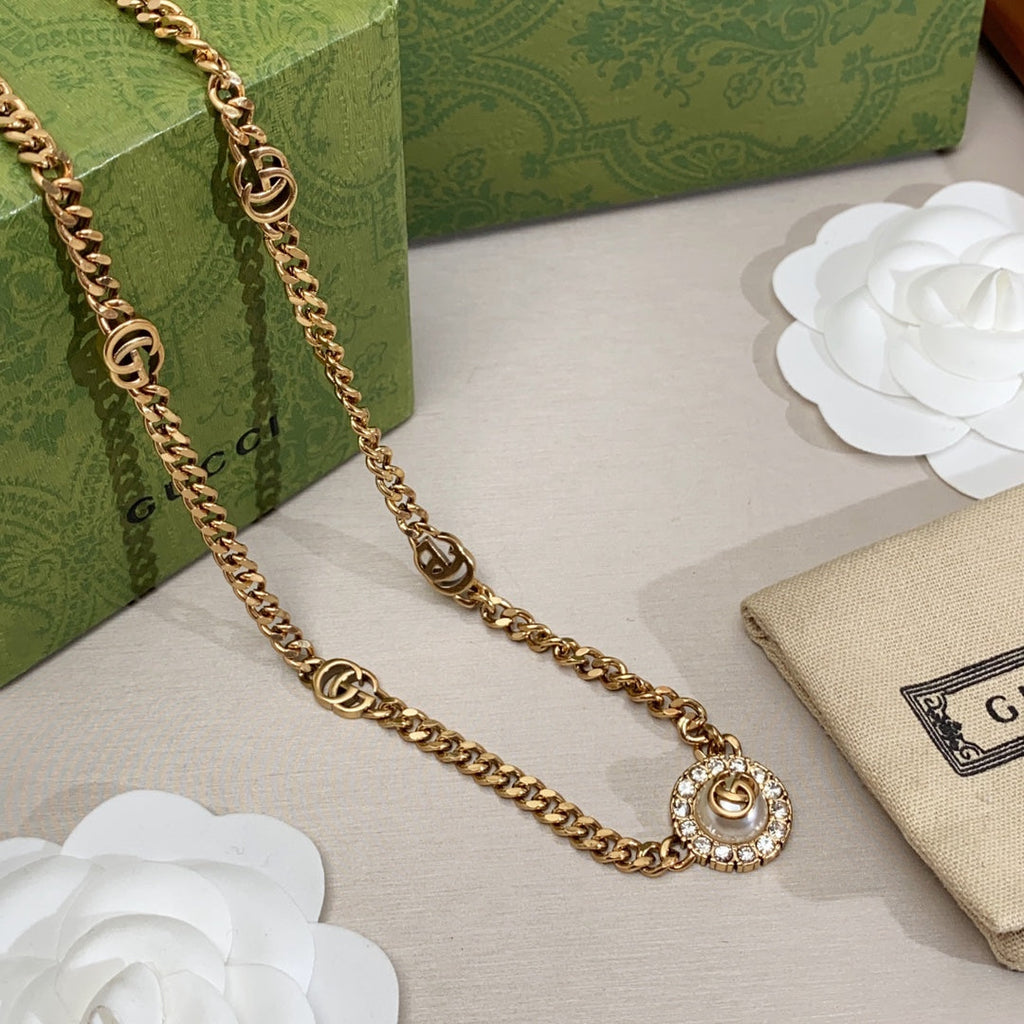 Gucci Double G Flower Necklace