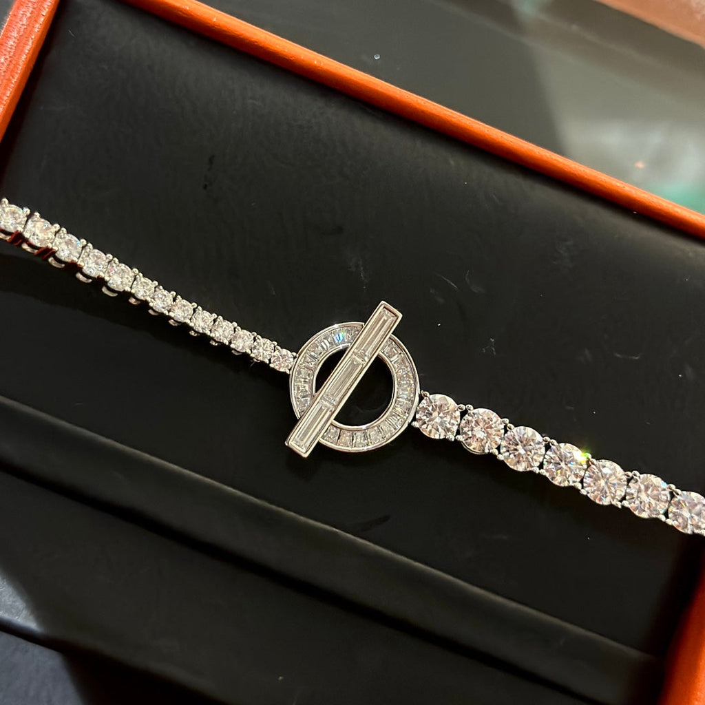 Hermes Finesse Link Diamond Bracelet - 18K Rose Gold