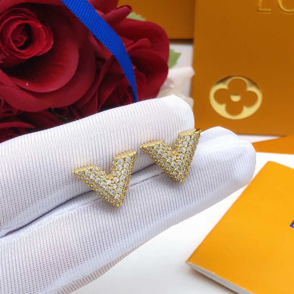 Louis Vuitton Diamond Earrings - 18K Yellow Gold