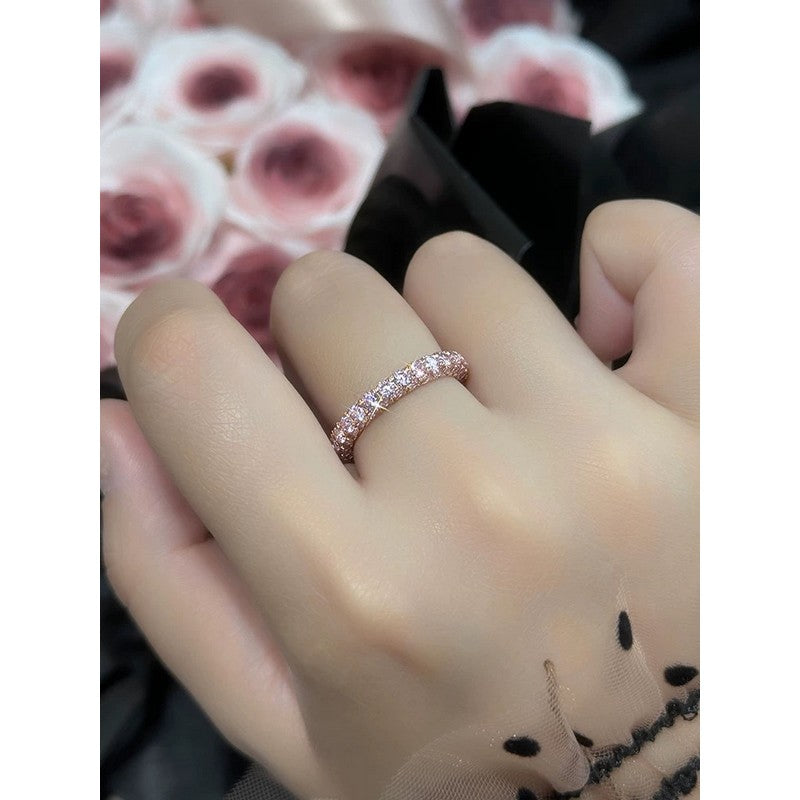 Tiffany Pink Crystal Ring - 18K Rose Gold