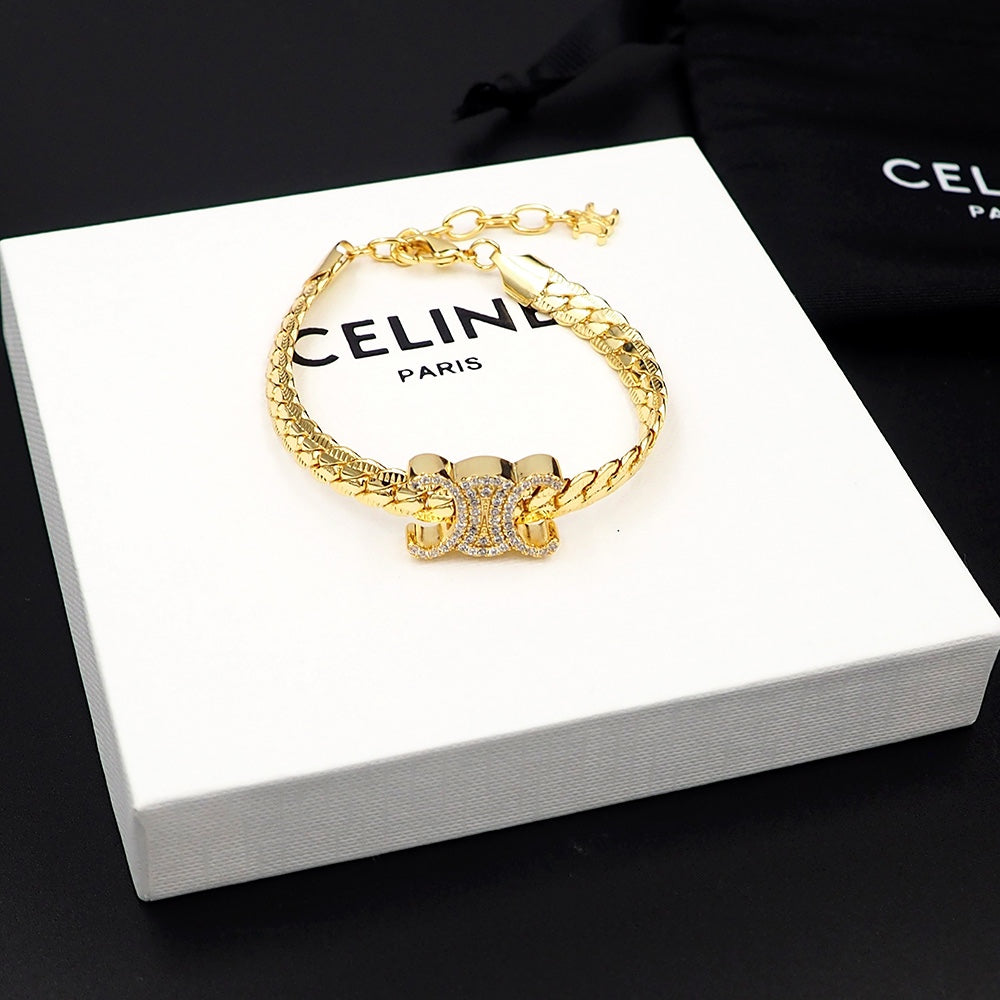 Celine Triomphe Diamond Bracelet