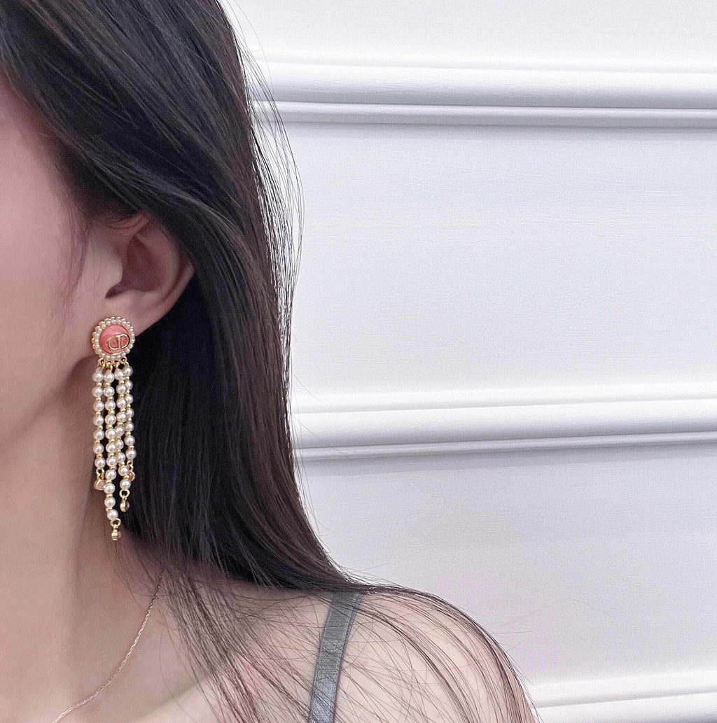 Dior Petit CD Tassel Earrings