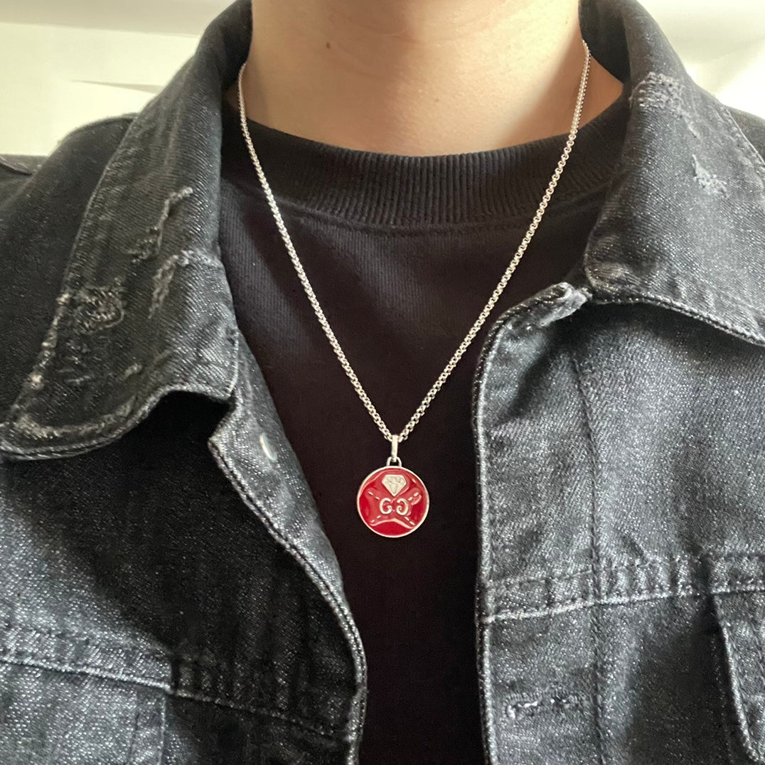 Gucci Double G Ghost Red Necklace