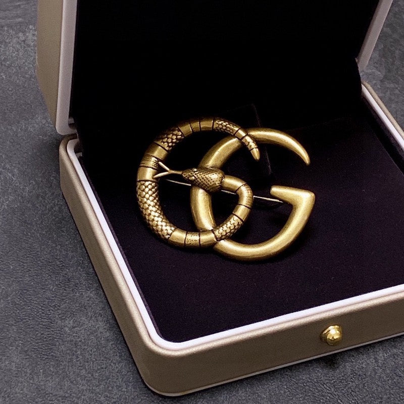 Gucci Double G Snake Brooch