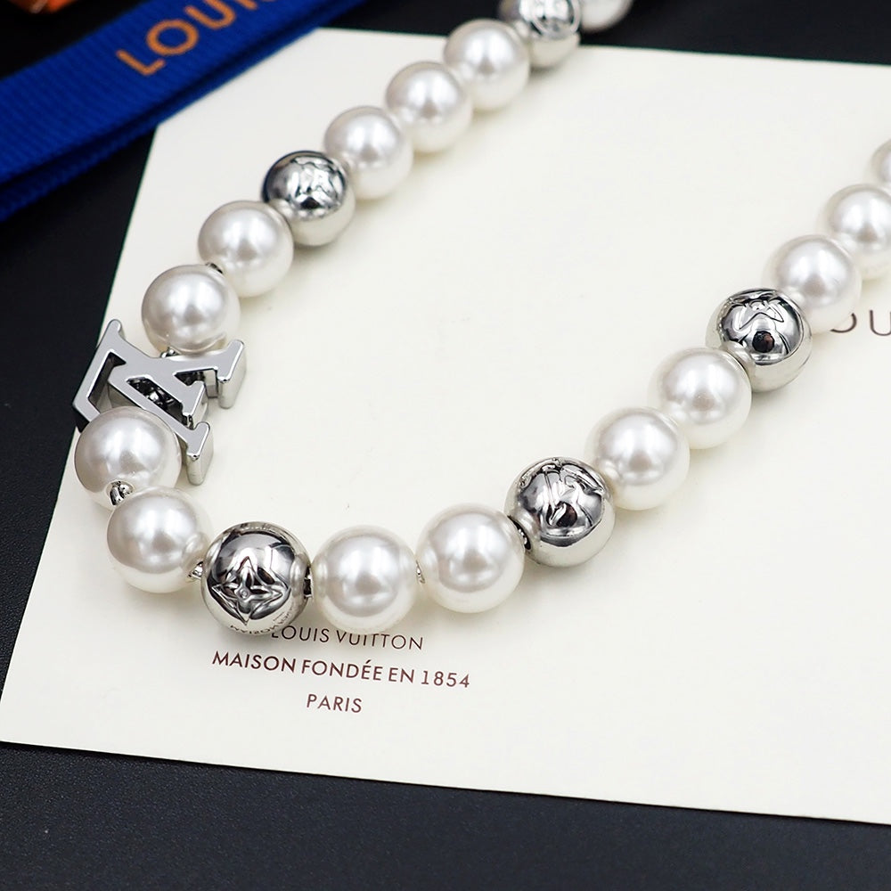Louis Vuitton Monogram Pearl Necklace