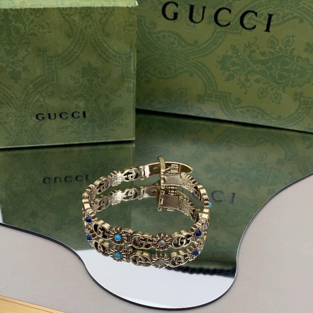 Gucci Double G Flowers Bracelet