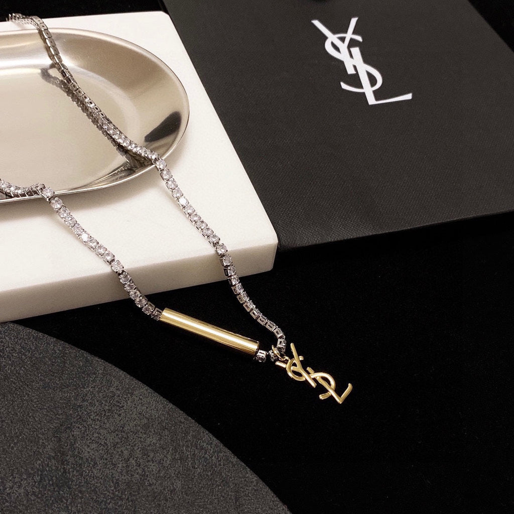 YSL Chain Diamond Necklace