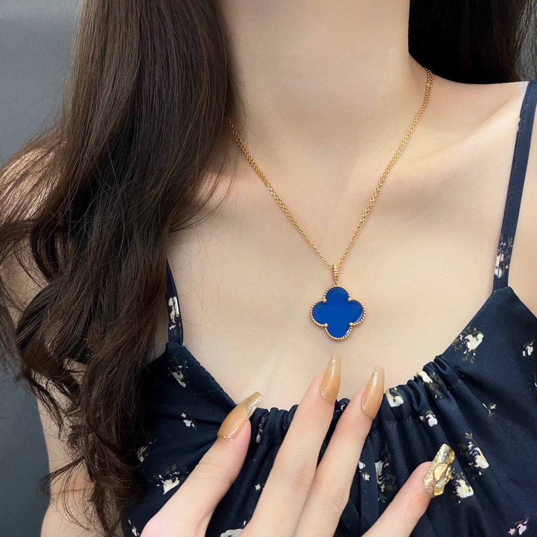 Magic Alhambra Agate Clover Necklace - 18K Gold