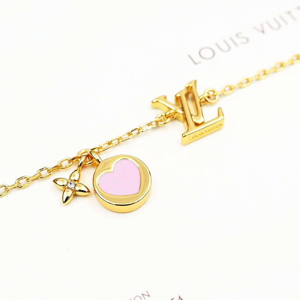 Louis Vuitton Iconic Pink Heart Bracelet
