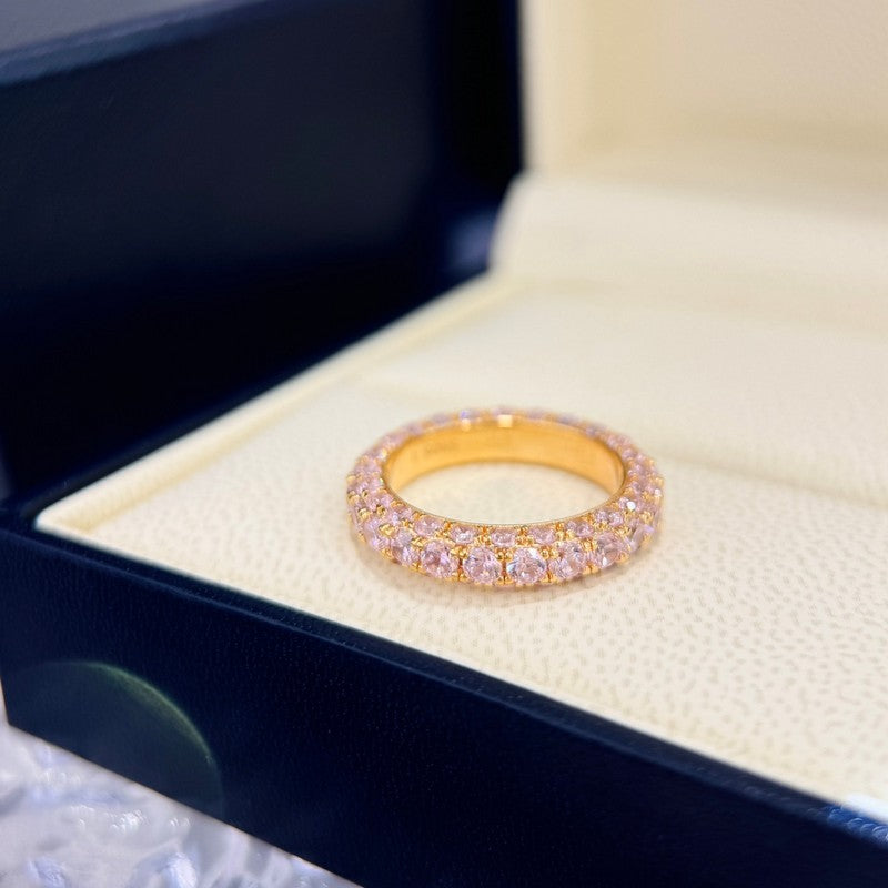 Tiffany Pink Crystal Ring - 18K Rose Gold