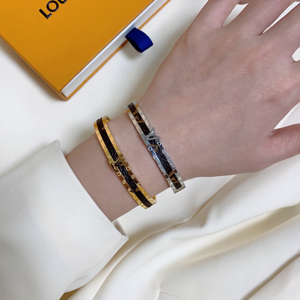 Louis Vuitton Leather Vintage Bracelet