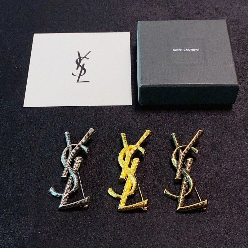YSL Three Color Brooch