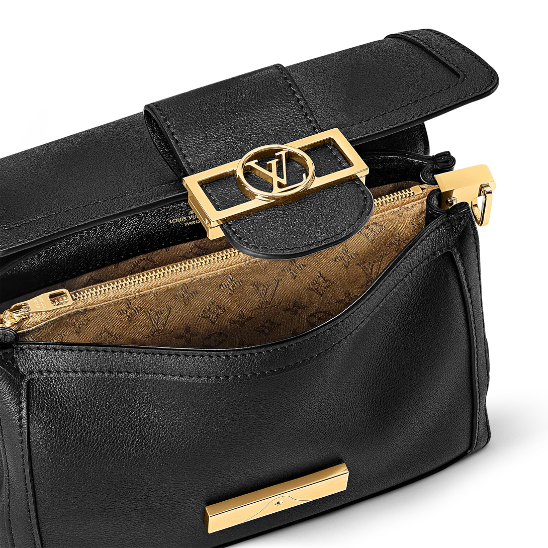 Louis Vuitton Dauphine Soft MM Black Handbag