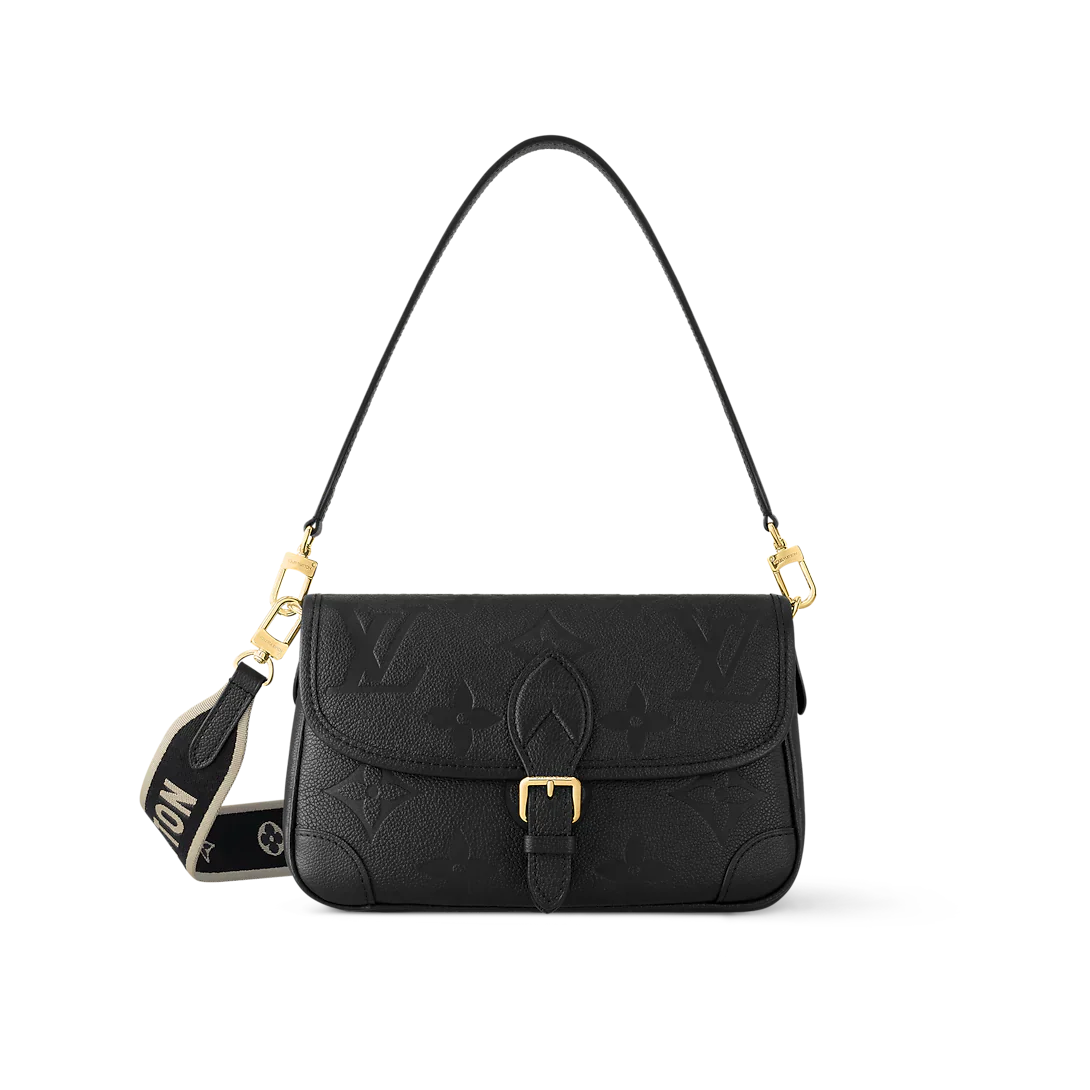Louis Vuitton Diane Monogram Empreinte Black Satchel Bag