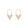 Louis Vuitton Essential V Perle Hoop Earrings - 18K Yellow Gold