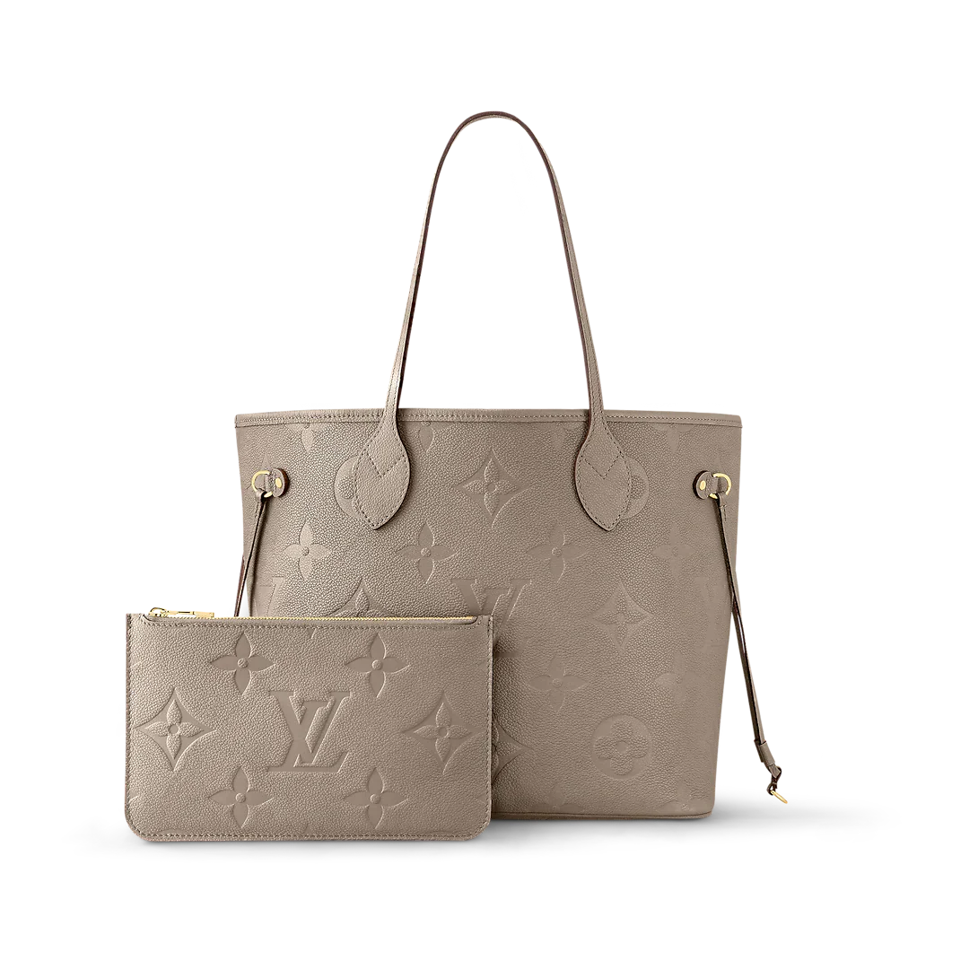 Louis Vuitton Neverfull MM Tourterelle Gray Tote Bag