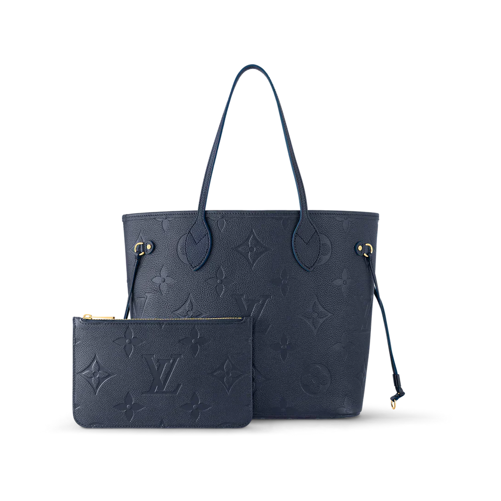 Louis Vuitton Neverfull MM Navy Blue Tote Bag