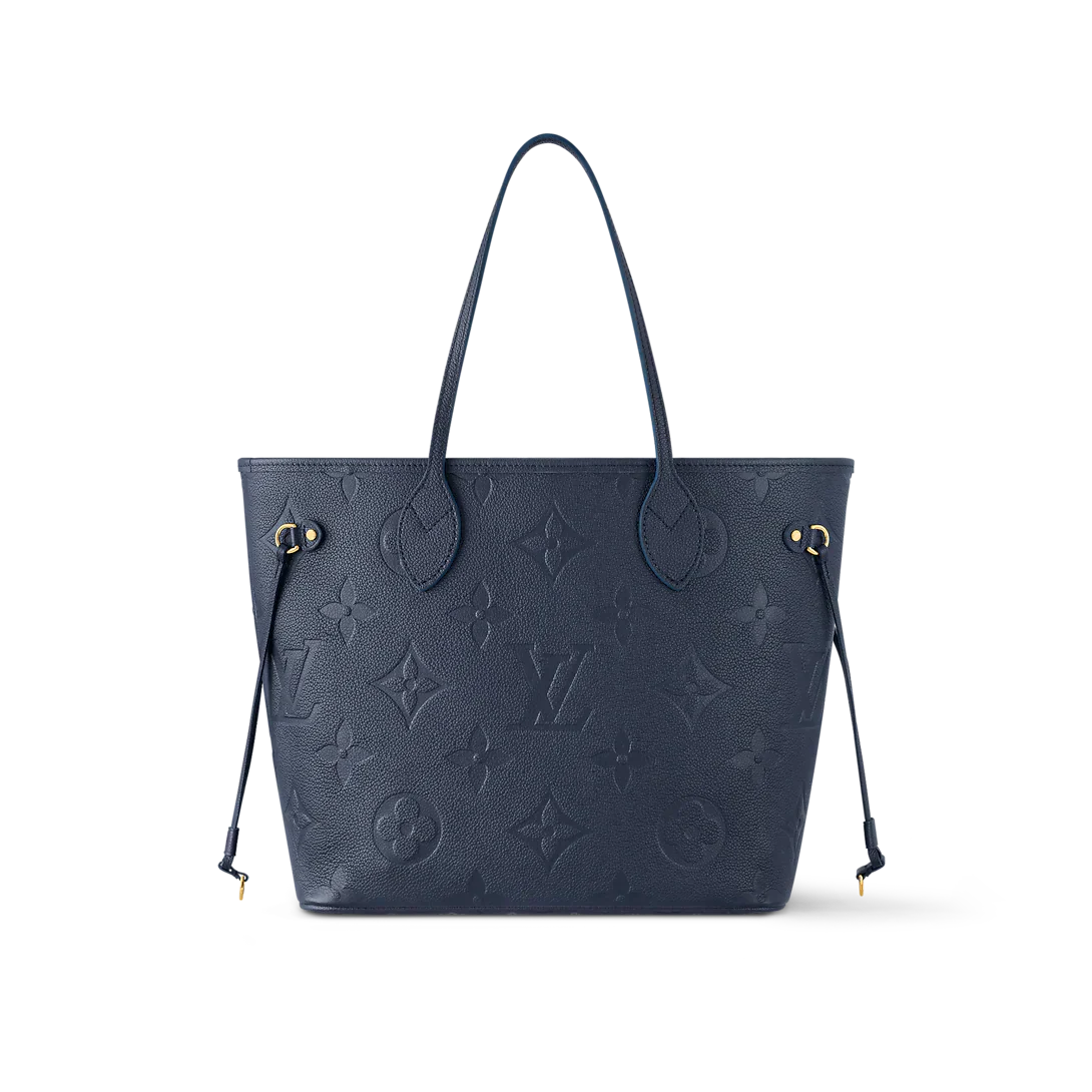Louis Vuitton Neverfull MM Navy Blue Tote Bag