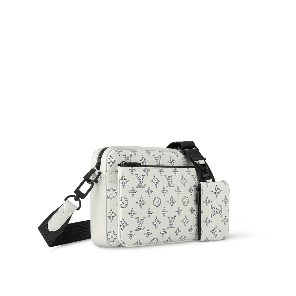 Louis Vuitton Trio Messenger Bag - White & Navy Blue