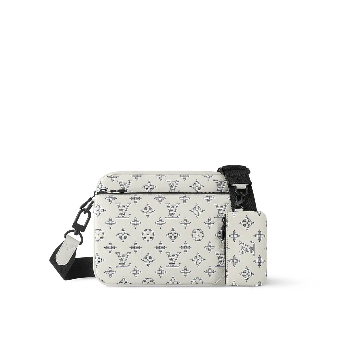 Louis Vuitton Trio Messenger Bag - White & Navy Blue