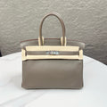 Hermes Birkin 30 Togo Leather Handbag - 8F Etain